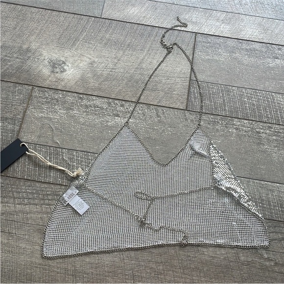 Tilly's WEST OF MELROSE Chain Mail Halter Top Size XS. - Picture 6 of 8